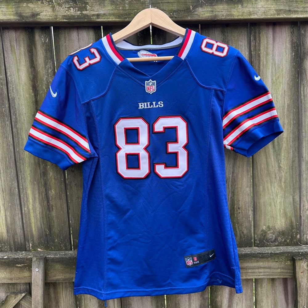 Nike On Field Buffalo Bills Andre Reed #83 NFL Football Jersey Blue‎ Sz Youth XL